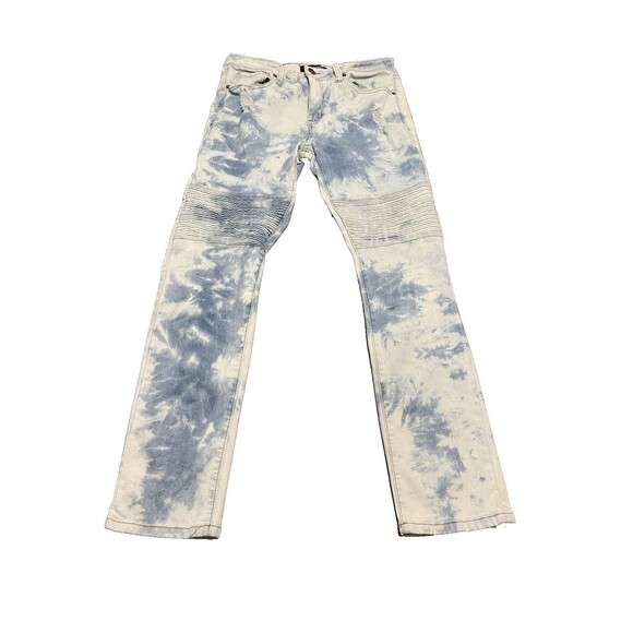 Smoke Rise Men's Distressed, Acid-Wash Moto Jeans 32x32 - Picture 1 of 11